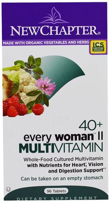 New Chapter, 40+ Every Woman II, Multivitamin, 96 Tablets ,الفيتامينات، النساء الفيتامينات