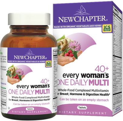 New Chapter, 40+ Every Womans One Daily Multi, 48 Tablets ,الفيتامينات، النساء الفيتامينات