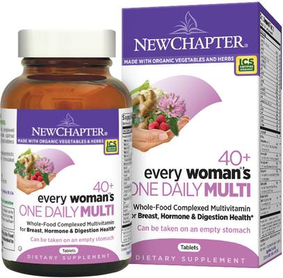 New Chapter, 40+ Every Womans One Daily Multi, 96 Tablets ,الفيتامينات، النساء الفيتامينات