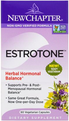 New Chapter, Estrotone, 60 Vegetarian Capsules ,الصحة، المرأة، متلازمة ما قبل الحيض، ما قبل الحيض