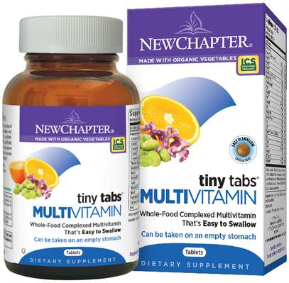 New Chapter, Tiny Tabs, Whole-Food Complexed Multivitamin, 192 Tablets ,الفيتامينات، الفيتامينات، الفيتامينات الفصل الجديد