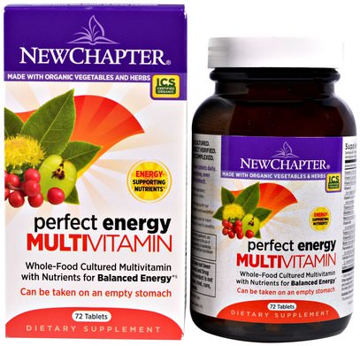 New Chapter, Perfect Energy Multivitamin, 72 Tablets ,الفيتامينات، الفيتامينات، الفيتامينات الفصل الجديد