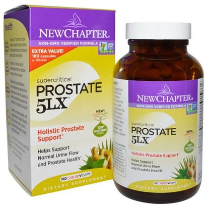 New Chapter, Prostate 5LX, Holistic Prostate Support, 180 Liquid Vcaps ,الصحة، الرجال، البروستاتا