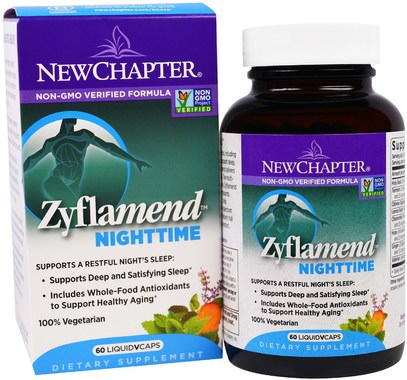 New Chapter, Zyflamend Nighttime, 60 Liquid VCaps ,والمكملات الغذائية، والنوم