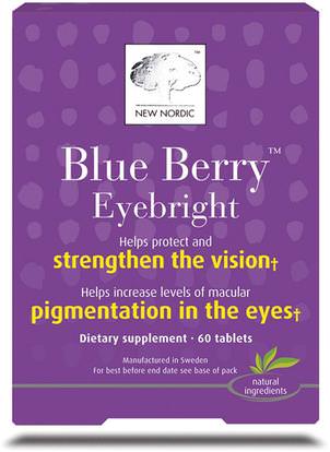 New Nordic US Inc, Blue Berry Eyebright, 60 Tablets ,والرعاية الصحية، والعناية بالعيون، والرعاية الرؤية، والرؤية