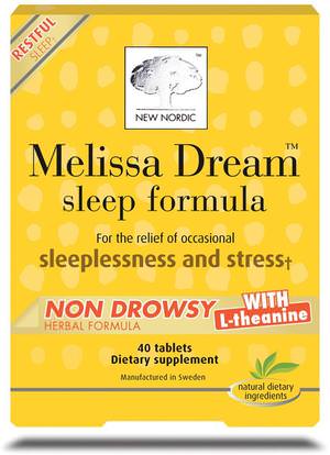 New Nordic US Inc, Melissa Dream, Sleep Formula, 40 Tablets ,والمكملات الغذائية، والنوم