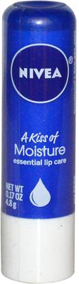 Nivea, A Kiss of Moisture, Essential Lip Care, 0.17 oz (4.8 g) ,حمام، الجمال، العناية الشفاه