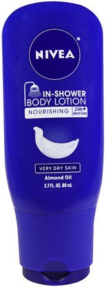 Nivea, In-Shower Body Lotion, Very Dry Skin, Almond Oil, 2.7 fl oz (80 ml) ,حمام، الجمال، غسول الجسم