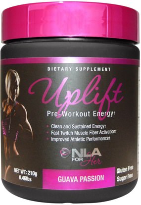 NLA for Her, Uplift, Pre Workout Energy, NLA for Her, Guava Passion, 0.46 lbs (210 g) ,والرياضة، والمنتجات الرياضية النسائية، والطاقة