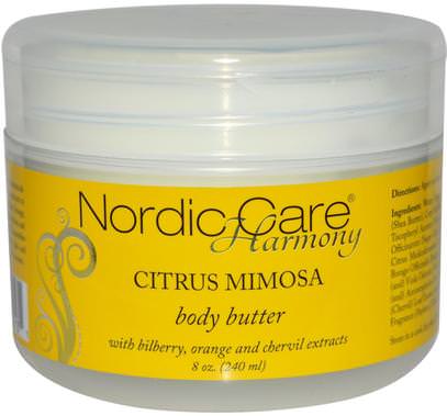 Nordic Care, LLC., Harmony, Body Butter, Citrus Mimosa, 8 oz (240 ml) ,والصحة، والجلد، والزبدة الجسم