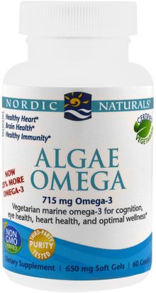Nordic Naturals, Algae Omega, 715 mg, 60 Soft Gels ,Herb-sa
