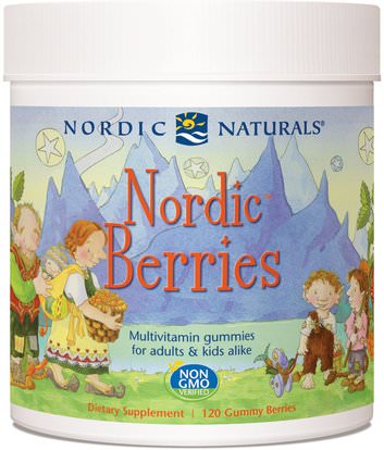Nordic Naturals, Nordic Berries, Multivitamin Gummies, 120 Gummies ,الفيتامينات، الفيتامينات المتعددة، غوميس الفيتامينات