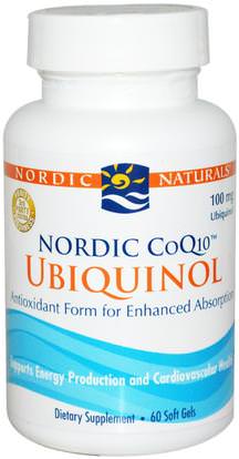 Nordic Naturals, Nordic CoQ10, Ubiquinol, 100 mg, 60 Soft Gels ,المكملات الغذائية، مضادات الأكسدة، أوبيكينول خ