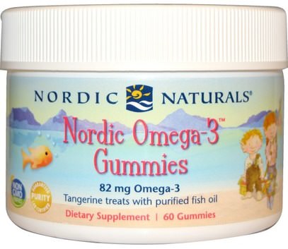 Nordic Naturals, Nordic Omega-3 Gummies, Tangerine Treats, 60 Gummies ,Herb-sa