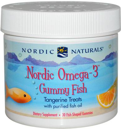 Nordic Naturals, Nordic Omega-3 Gummy Fish, Tangerine Treats, 30 Fish-Shaped Gummies ,Herb-sa