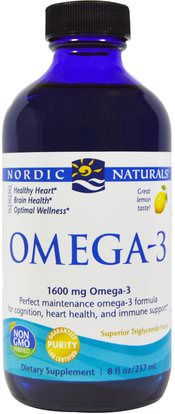 Nordic Naturals, Omega-3, Lemon, 8 fl oz (237 ml) ,Herb-sa