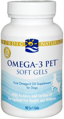 Nordic Naturals, Omega-3 Pet, Soft Gels, For Dogs, 90 Soft Gels ,رعاية الحيوانات الأليفة، إيفاس للحيوانات الاليفة