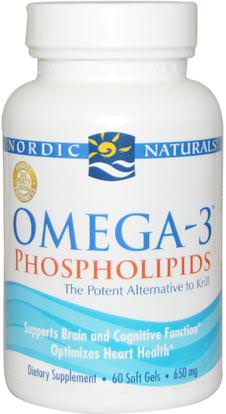 Nordic Naturals, Omega-3 Phospholipids, 650 mg, 60 Soft Gels ,Herb-sa