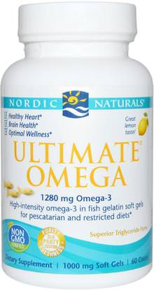 Nordic Naturals, Ultimate Omega, Great Lemon Taste, 1000 mg, 60 Count ,Herb-sa