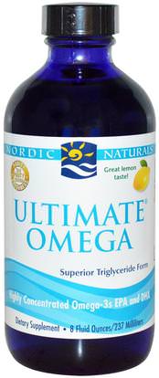 Nordic Naturals, Ultimate Omega, Lemon, 8 fl oz (237 ml) ,Herb-sa