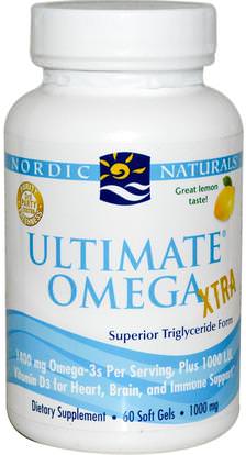 Nordic Naturals, Ultimate Omega Xtra, Lemon, 1,000 mg, 60 Soft Gels ,Herb-sa