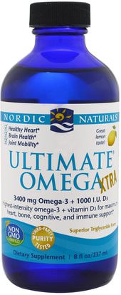 Nordic Naturals, Ultimate Omega Xtra, Lemon, 8 fl oz (237 ml) ,Herb-sa