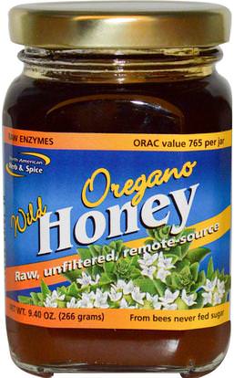North American Herb & Spice Co., Wild Oregano Honey, 9.40 oz (266 g) ,الغذاء، المحليات، العسل