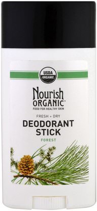 Nourish Organic, Organic Deodorant Stick, Fresh & Dry, Forest, 2.2 oz (62 g) ,حمام، الجمال، مزيل العرق
