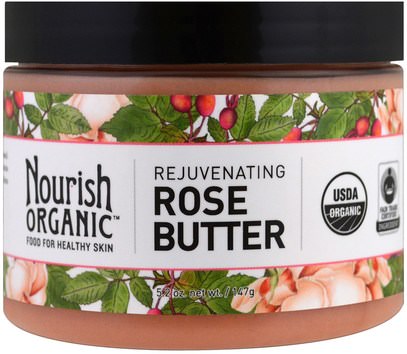 Nourish Organic, Rejuvenating Rose Butter, 5.2 oz (147 g) ,والصحة، والجلد، والزبدة الجسم