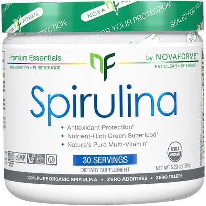 NovaForme, Certified USDA Organic Spirulina, 5.29 oz (150 g) ,المكملات الغذائية، سبيرولينا