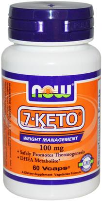 Now Foods, 7-KETO, 100 mg, 60 Veg Capsules ,المكملات الغذائية، 7-كيتو، ديا