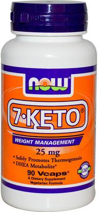 Now Foods, 7-KETO, 25 mg, 90 Veg Capsules ,المكملات الغذائية، 7-كيتو، ديا