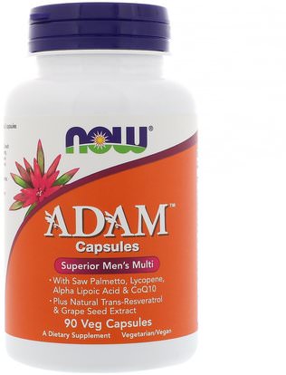 Now Foods, Adam Superior Mens Multi, 90 Veg Capsules ,الفيتامينات، الرجال الفيتامينات، الرجال