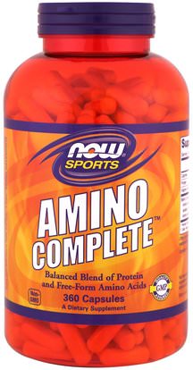 Now Foods, Amino Complete, 360 Capsules ,المكملات الغذائية، والأحماض الأمينية، ل برولين