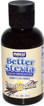 Now Foods, Better Stevia, Liquid Sweetener, French Vanilla, 2 fl oz (60 ml) ,الطعام، المحليات، ستيفيا