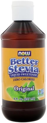 Now Foods, Better Stevia, Liquid Sweetener, Original, 8 fl oz (237 ml) ,الطعام، المحليات، ستيفيا
