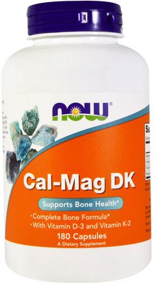 Now Foods, Cal-Mag DK, 180 Capsules ,والمكملات الغذائية والمعادن والكالسيوم والمغنيسيوم والصحة والعظام