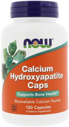 Now Foods, Calcium Hydroxyapatite Caps, 120 Capsules ,المكملات الغذائية، المعادن، الكالسيوم والمغنيسيوم، هيدروكسيباتيت الكالسيوم