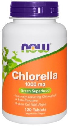 Now Foods, Chlorella, 1000 mg, 120 Tablets ,المكملات الغذائية، سوبرفوودس، كلوريلا