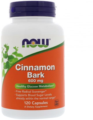 Now Foods, Cinnamon Bark, 600 mg, 120 Capsules ,والصحة، والهضم، والمعدة، واستخراج القرفة