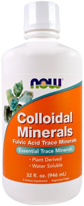 Now Foods, Colloidal Minerals, 32 fl oz (946 ml) ,المكملات الغذائية، المعادن، المعادن السائلة