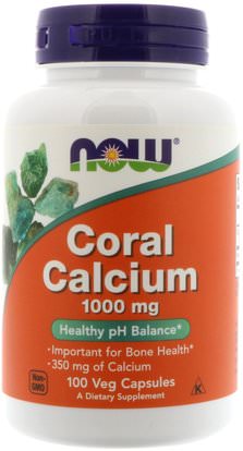 Now Foods, Coral Calcium, 1,000 mg, 100 Veg Capsules ,المكملات الغذائية، المعادن، الكالسيوم والمغنيسيوم، الكالسيوم المرجانية