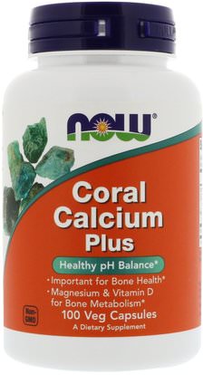 Now Foods, Coral Calcium Plus, 100 Veg Capsules ,المكملات الغذائية، المعادن، الكالسيوم، الكالسيوم المرجانية