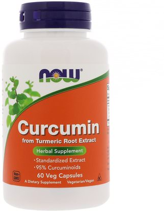 Now Foods, Curcumin, 60 Veg Capsules ,المكملات الغذائية، مضادات الأكسدة، الكركمين