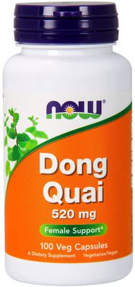 Now Foods, Dong Quai, 520 mg, 100 Veg Capsules ,الصحة، انقطاع الطمث، دونغ كواي