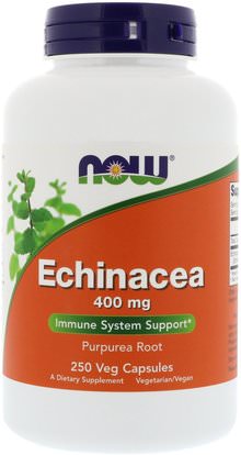 Now Foods, Echinacea, 400 mg, 250 Veg Capsules ,المكملات الغذائية، المضادات الحيوية، إشنسا
