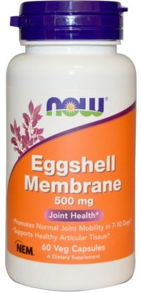 Now Foods, Eggshell Membrane, 500 mg, 60 Veggie Caps ,المكملات الغذائية، غشاء قشر البيض