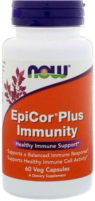 Now Foods, EpiCor Plus Immunity, 60 Veg Capsules ,والصحة، والانفلونزا الباردة والفيروسية، إبيكور، جهاز المناعة