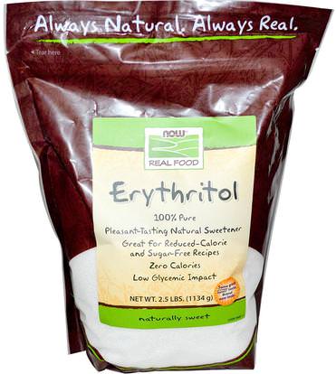 Now Foods, Erythritol, Natural Sweetener, 2.5 lbs (1134 g) ,الغذاء، المحليات، إريثريتول، الخبز الايدز