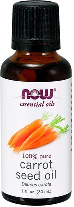 Now Foods, Essential Oils, Carrot Seed Oil, 1 fl. oz. (30 ml) ,حمام، الجمال، الزيوت العطرية الزيوت